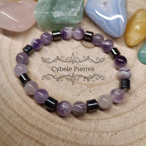 Bracelet Améthyste (8mm) - 18cm - Cybele Pierres