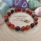 Bracelet Amour Indomptable - Cornaline et Lépidolite (8mm) - 17cm - Cybele Pierres