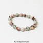 Bracelet Animal - Jaspe Dalmatien et Jaspe Zèbre (8mm) - 18 cm | Énergie et Stabilité - Cybele Pierres