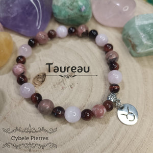 Bracelet Astrologie - 3 - Taureau - 17cm - Cybele Pierres
