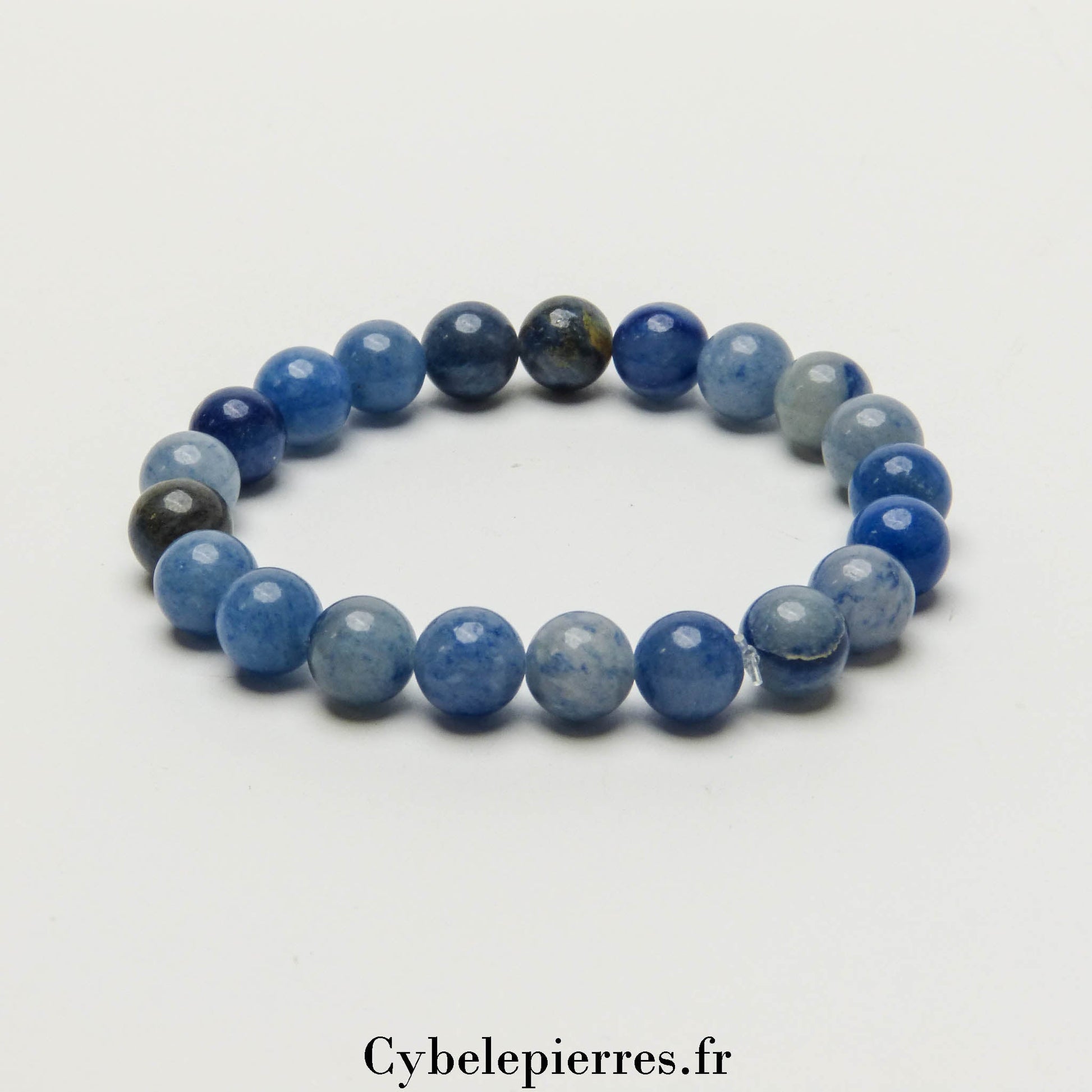 Bracelet Aventurine Bleue (8mm) - 18cm | Sérénité et Clarté - Cybele Pierres