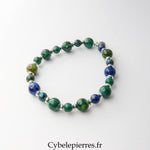 Bracelet Azurite - Malachite (6 et 8 mm) – 18 cm | Confiance et transformation - Cybele Pierres