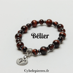 Bracelet Bélier - Œil de Taureau (6 et 8mm) | Protection et Confiance - Cybele Pierres
