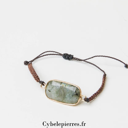 Bracelet Cabochon Labradorite - Protection et Intuition - Cybele Pierres