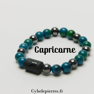 Bracelet Capricorne - Chrysocolle (8mm) | Équilibre et Ambition - Cybele Pierres