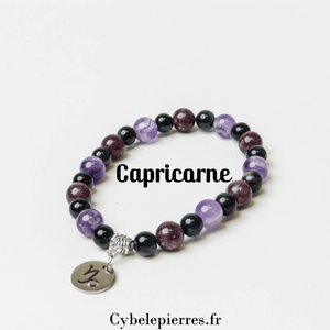 Bracelet Capricorne (Perles de 6mm et 8mm) - Cybele Pierres