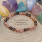Bracelet "C'etait le temps d'avant" - Quartz fumé et Pierre de Soleil (6mm) - 17cm - Cybele Pierres