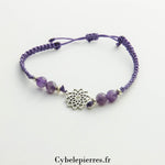 Bracelet Chakra Coronal - Améthyste (réglable) - Cybele Pierres