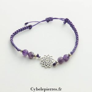 Bracelet Chakra Coronal - Améthyste (réglable) - Cybele Pierres