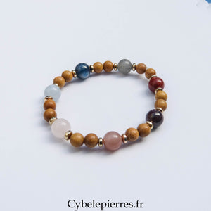 Bracelet Chakras (6 et 8 mm) – 17 cm | Équilibre énergétique - Cybele Pierres