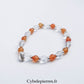 Bracelet Cristal de Roche & Cornaline (6 mm) – 17 cm | Vitalité & Clarté - Cybele Pierres
