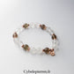 Bracelet Cristal de Roche et Quartz Fumé (8 mm) – 18 cm | Clarté et Ancrage - Cybele Pierres