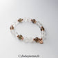 Bracelet Cristal de Roche et Quartz Fumé (8 mm) – 18 cm | Clarté et Ancrage