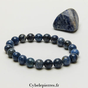 Bracelet Dumortièrite (8mm) - 18cm | Confiance et Harmonie - Cybele Pierres