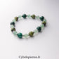 Bracelet Enchanteur - Malachite, Opale verte et Aventurine verte (6 et 8mm) - 19cm - Cybele Pierres