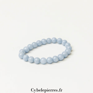 Bracelet Enfant – Angélite (6mm) - Taille 14 cm | Communication et Apaisement - Cybele Pierres