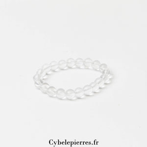 Bracelet Enfant - Cristal de Roche (6mm) - 14cm | Clarté et Harmonie - Cybele Pierres