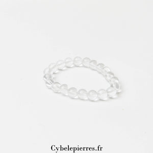 Bracelet Enfant - Cristal de Roche (6mm) - 14cm | Clarté et Harmonie - Cybele Pierres