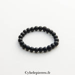 Bracelet enfant - Onyx mat (6mm) - 14cm | Protection et Stabilité - Cybele Pierres