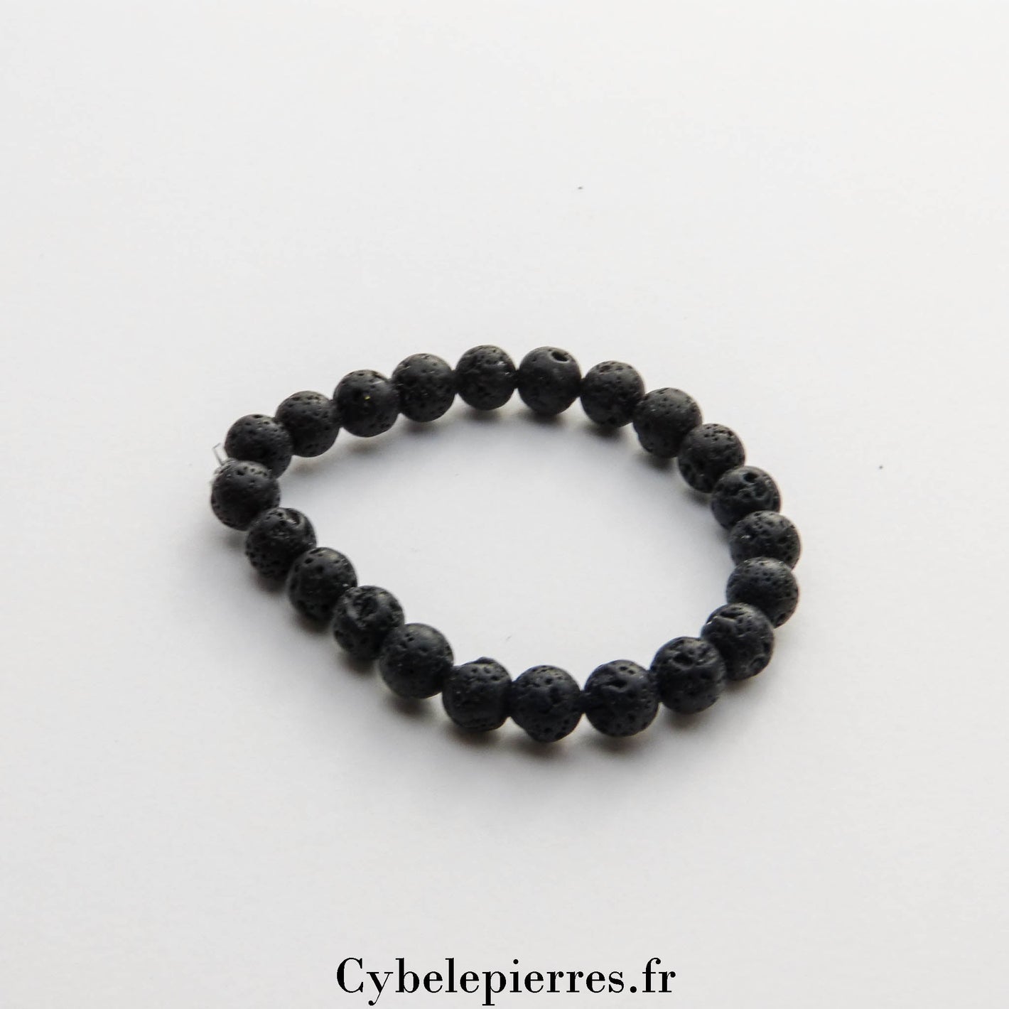 Bracelet enfant - Pierre de lave (6mm) - 14cm | Force et Ancrage - Cybele Pierres