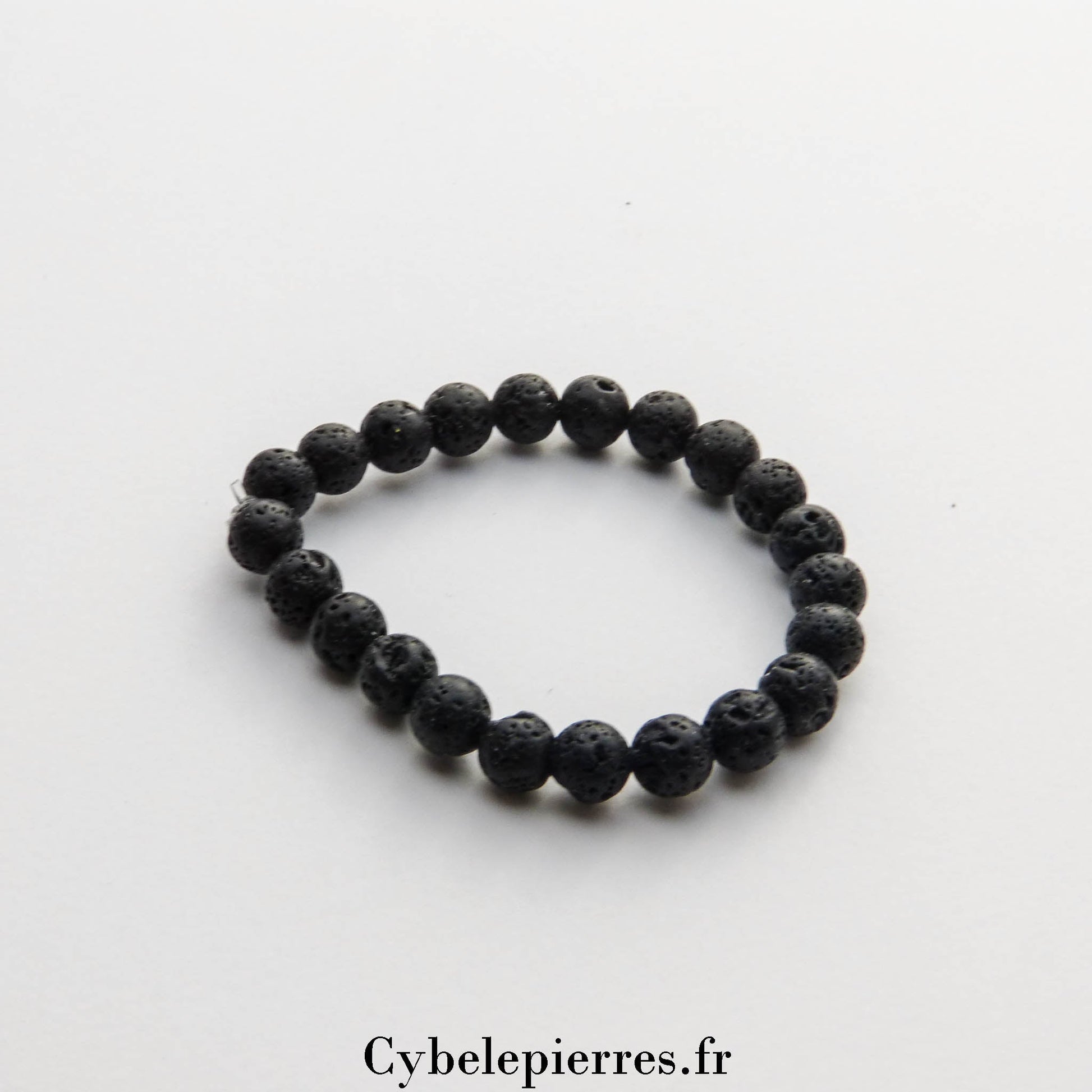 Bracelet enfant - Pierre de lave (6mm) - 14cm | Force et Ancrage - Cybele Pierres