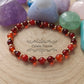 Bracelet Gatsby - Cornaline et Ambre (6mm) - 18cm | Vitalité et Confiance - Cybele Pierres