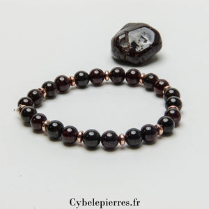 Bracelet Grenat (6mm) - 18cm | Énergie et Équilibre - Cybele Pierres