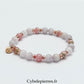 Bracelet Hathor - Kunzite extra et Rhodochrosite (4 et 6mm) - 17cm | Apaisement et Estime de Soi - Cybele Pierres