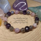 Bracelet Hécate - Labradorite , Kunzite et Améthyste carrée facettée (7 et 8mm) - 19cm - Cybele Pierres