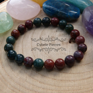 Bracelet Héliotrope (8mm) - 18cm - Cybele Pierres