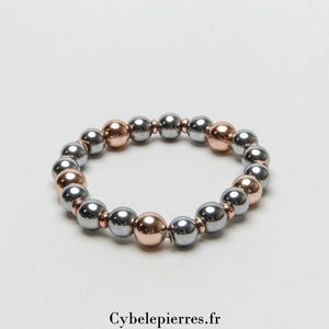 Bracelet Hématite teintée(8mm) - 17cm | Protection et Confiance - Cybele Pierres
