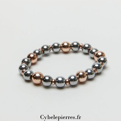 Bracelet Hématite teintée(8mm) - 17cm | Protection et Confiance - Cybele Pierres