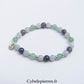 Bracelet Iolite, Aventurine Verte & Aigue - Marine (6 mm) – 18 cm | Clarté & Élan - Cybele Pierres