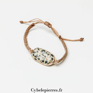 Bracelet Jaspe Dalmatien | Équilibre et Enthousiasme - Cybele Pierres