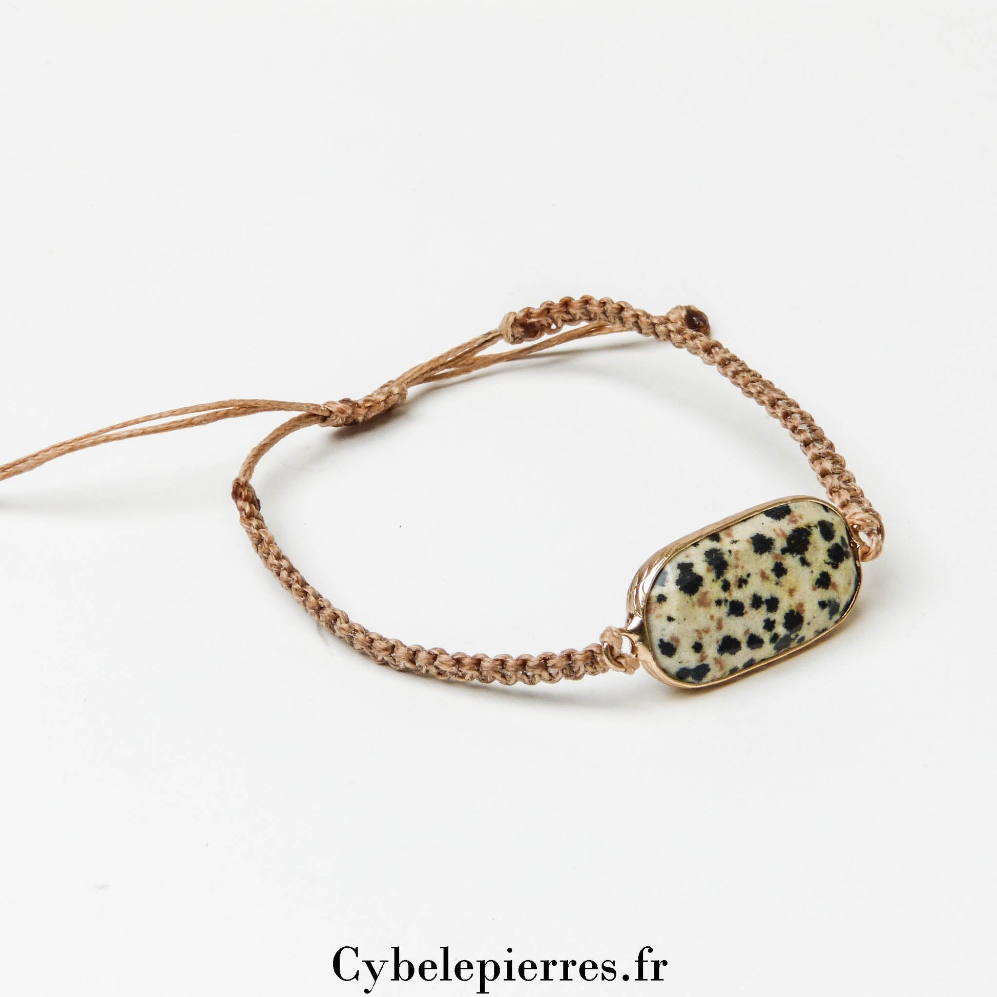 Bracelet Jaspe Dalmatien | Équilibre et Enthousiasme - Cybele Pierres