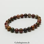 Bracelet Jaspe Picasso (8mm) | Créativité et Courage - Cybele Pierres