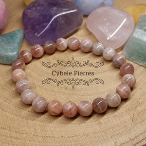 Bracelet "Je rayonne" - Pierre de Soleil (8mm) - 18cm - Cybele Pierres