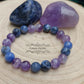 Bracelet "Je respire" - Améthyste & Sodalite (8mm) - 17cm - Cybele Pierres