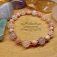 Bracelet Joie de l'amour - Quartz Rose, Kunzite et Opale rose (6 et 8mm) - 19cm (avec séparateurs) - Cybele Pierres