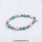 Bracelet Kunzite, Amazonite et Labradorite (6 et 8 mm) – 19 cm | Apaisement & Intuition - Cybele Pierres