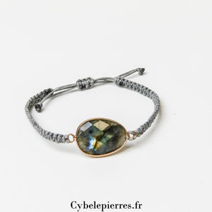 Bracelet Labradorite en Cabochon ovale - Cybele Pierres
