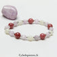 Bracelet Lady - Thulite, Kunzite et Pierre de Lune Blanche (6 et 8mm) - 18cm | Douceur et Harmonie - Cybele Pierres