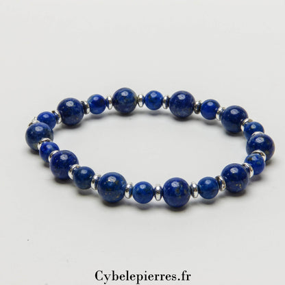 Bracelet Lapis - Lazuli (6mm et 8mm) - 18cm | Sagesse et Expression - Cybele Pierres