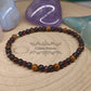 Bracelet Libération Profonde - Oeil de tigre, Grenat facetté et Onyx (3 et 4mm) - 18cm - Cybele Pierres