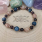 Bracelet Marquise - Grenat, Pierre de Soleil et Cyanite (6 et 8mm) - 19cm - Cybele Pierres