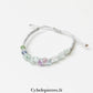 Bracelet Micro - Macramé Fluorite Carrée Facettée | Clarté et Protection Énergétique - Cybele Pierres