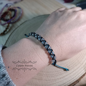 Bracelet Micro - Macramé - Labradorite et Breloques (4mm) | Protection et Intuition - Cybele Pierres