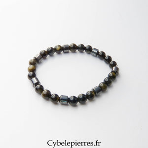 Bracelet Obsidienne dorée (6mm) - 17 cm | Protection & Patience - Cybele Pierres