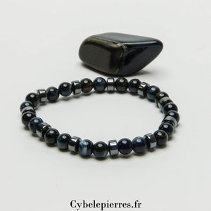 Bracelet Œil de Faucon (6mm) - 18cm | Clarté et Vision - Cybele Pierres