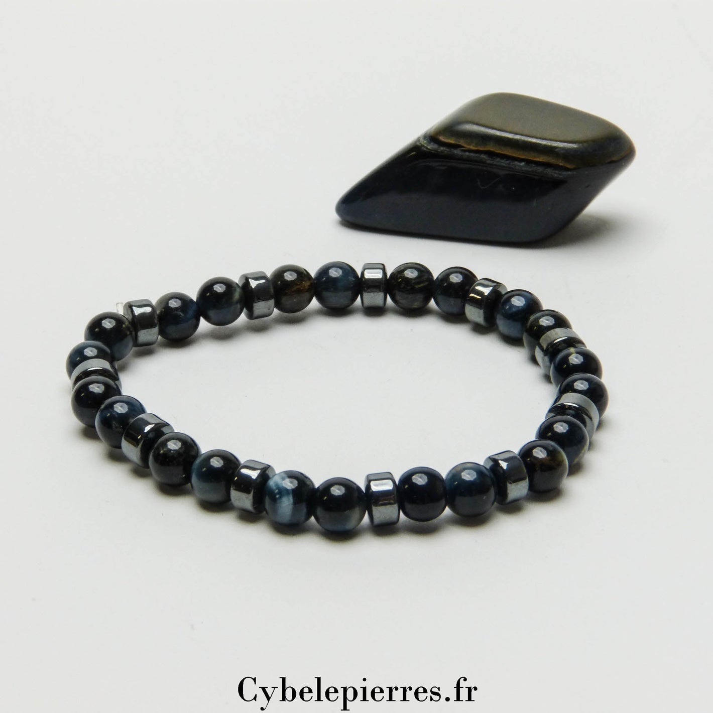 Bracelet Œil de Faucon (6mm) - 18cm | Clarté et Vision - Cybele Pierres
